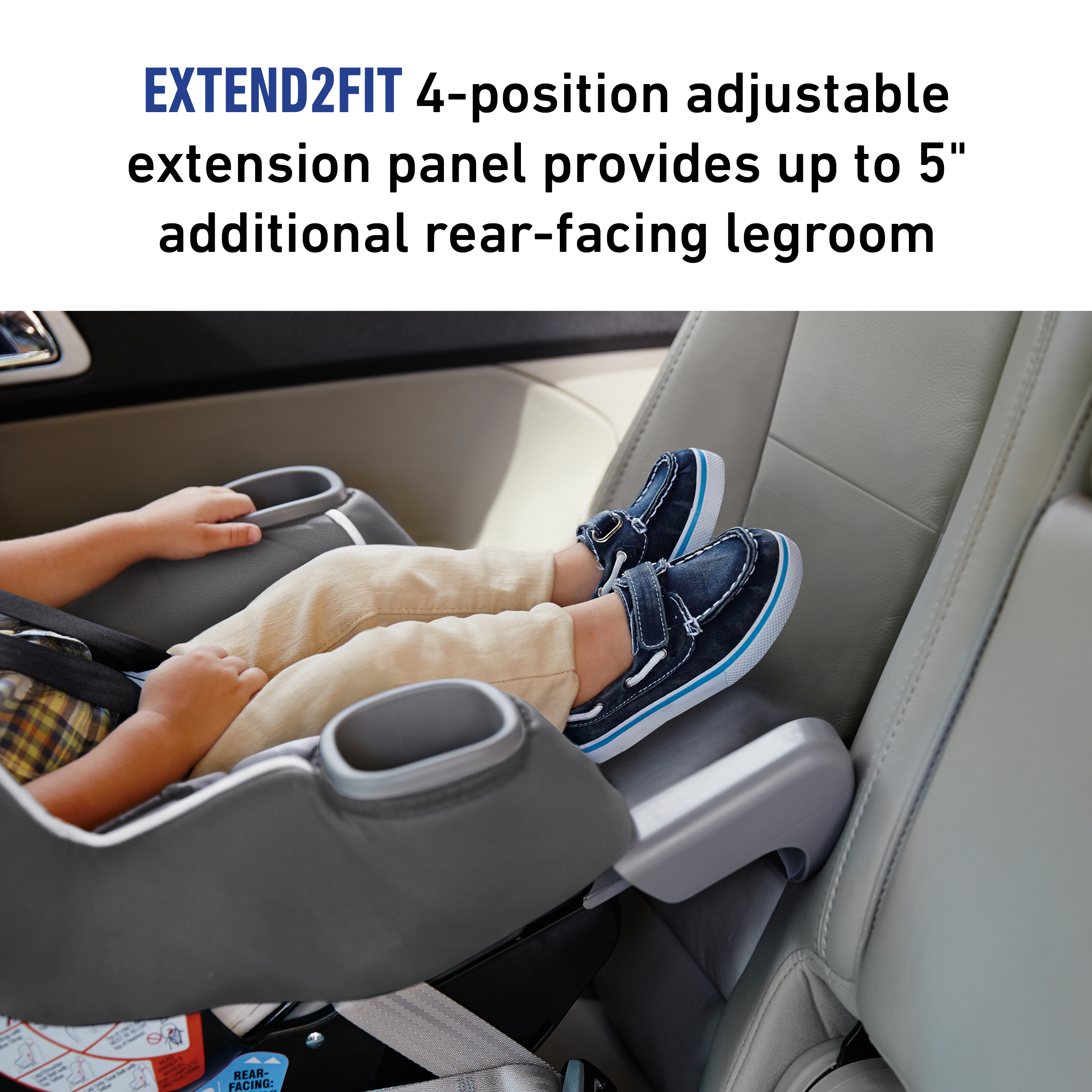 Graco Extend2Fit Convertible Car Seat, Ride Rear-Facing Longer, Gotham - image 4 of 8