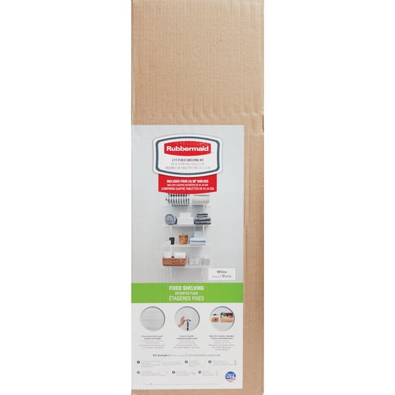 Rubbermaid 36 In. 4-Shelf Linen Closet Kit