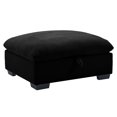 thumbnail image 2 of Corduroy Fabric Ottomans Footrest to Combine with 2 Seater Sofa, 3 Seater Sofa and 4 Seater Sofa, Black Corduroy, 2 of 9