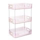thumbnail image 1 of Organizador de maquillaje, cajón, caja de almacenamiento de escritorio, organizador de maquillaje, estante de almacenamiento de escritorio Rosa 3 capas, 1 of 7