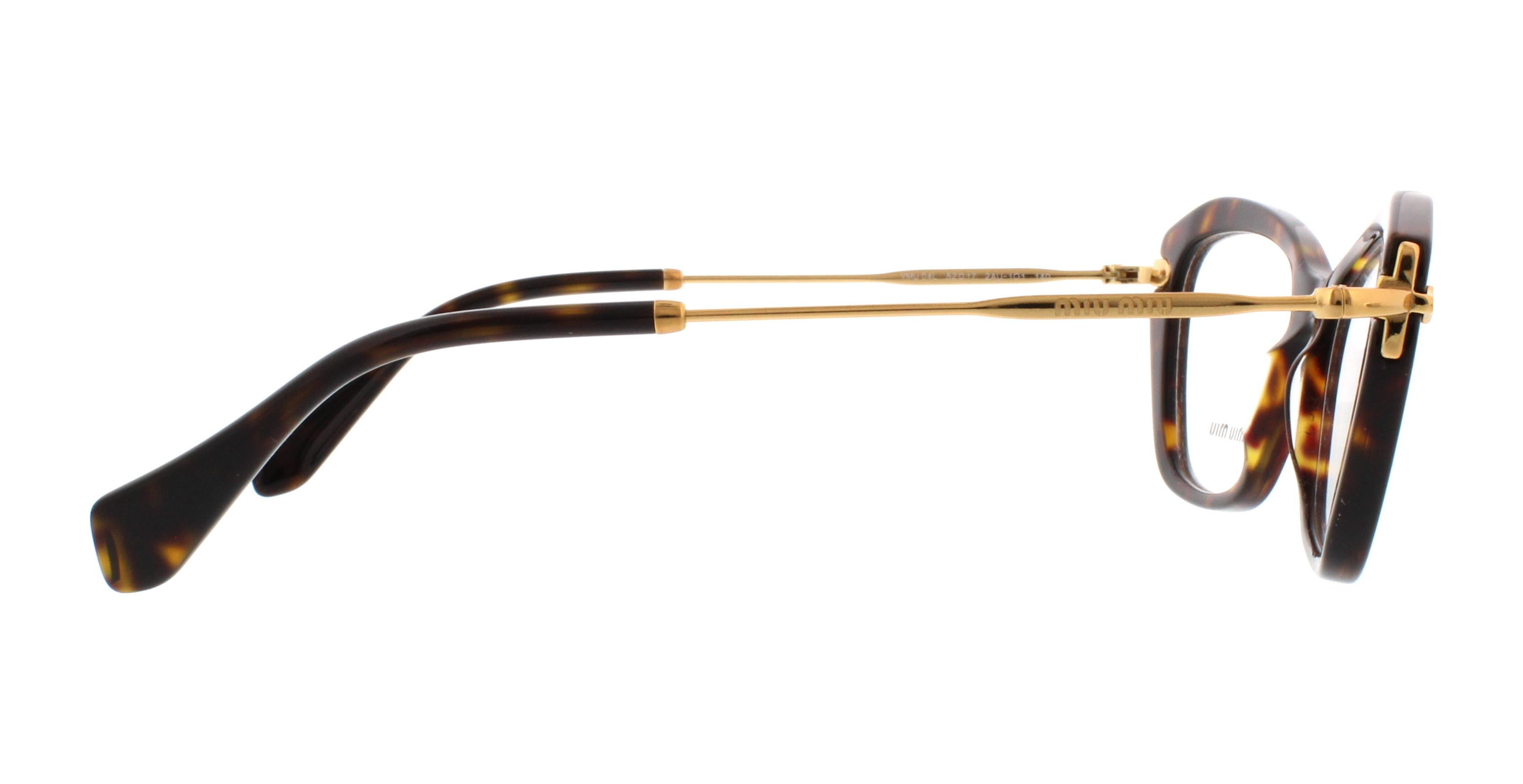 アイケア miromu Miu Miu Plastic Womens Cat Eye Eyeglasses Havana 52mm Adult