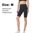 thumbnail image 2 of Hukapapa Pantalones de yoga ajustados con corte en T para mujer, color melocotón, fitness, glúteos, cintura alta, pantalones cortos de yoga, levantamiento de glúteos, entrenamiento, deportes,, 2 of 5