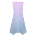thumbnail image 5 of YDKZYMD Summer Casual Dresses for Women Floral Flowers Wedding Maxi Beach Boho Tank Dresses Hem Sundress Petite Sleeveless Midi Dress with Pockets Light Purple M, 5 of 5