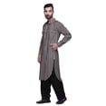 thumbnail image 3 of Atasi Kurta Pathani Imprimé avec Salwar pour Hommes Ensemble Ethnique d'Été Indien, 3 of 5