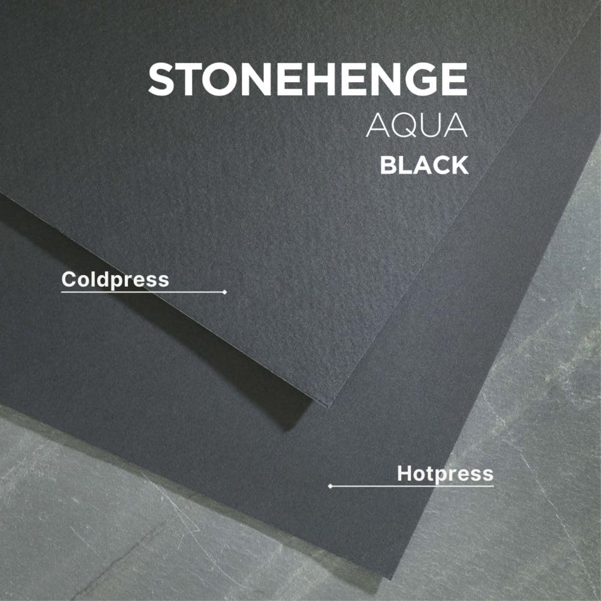 Legion Stonehenge Aqua Black Watercolor Paper - 20" x 30", 300 lb, Pkg of 5 Sheets