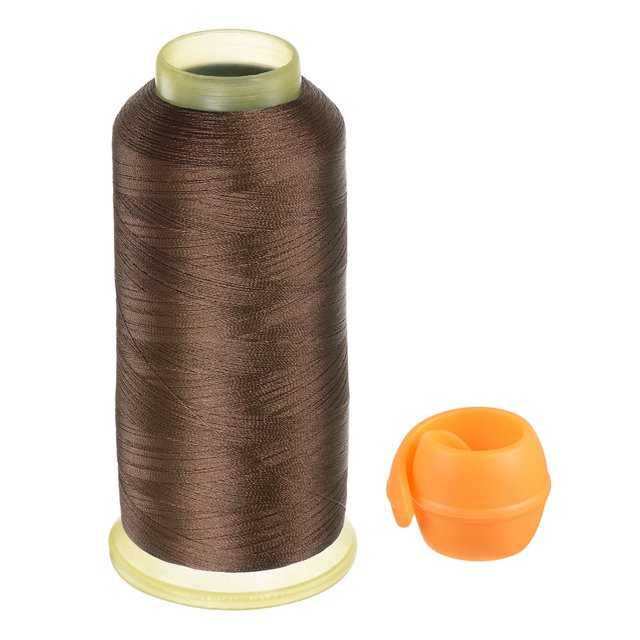 Unique Bargains Polyester Embroidery Thread Thread Spools Savers Kit, Dark Brown Orange