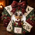 thumbnail image 5 of Fabric Poke Wreath DIY Kit, Christmas Wreath DIY Kit for Adults, Door Hanging Holiday Craft Decor with Bow, 5 of 5