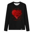 thumbnail image 3 of Aofany Women Valentine's Day Pullover Sweatshirts Heart Print Sweater Tops Long Sleeve Crewneck Shirts Fashion Loose Blouse Teen Girls Sweatshirt, 3 of 3