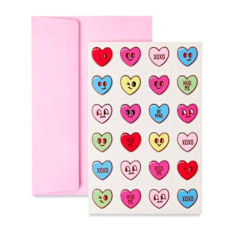 Valentine's Day Candy Hearts Greeting Card, 4.5 in x 6.75 in, by Way To Celebrate