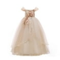 thumbnail image 1 of Robe de Bal Fille Dentelle Tulle Fleur Princesse Fête Robe Maxi, 1 of 7