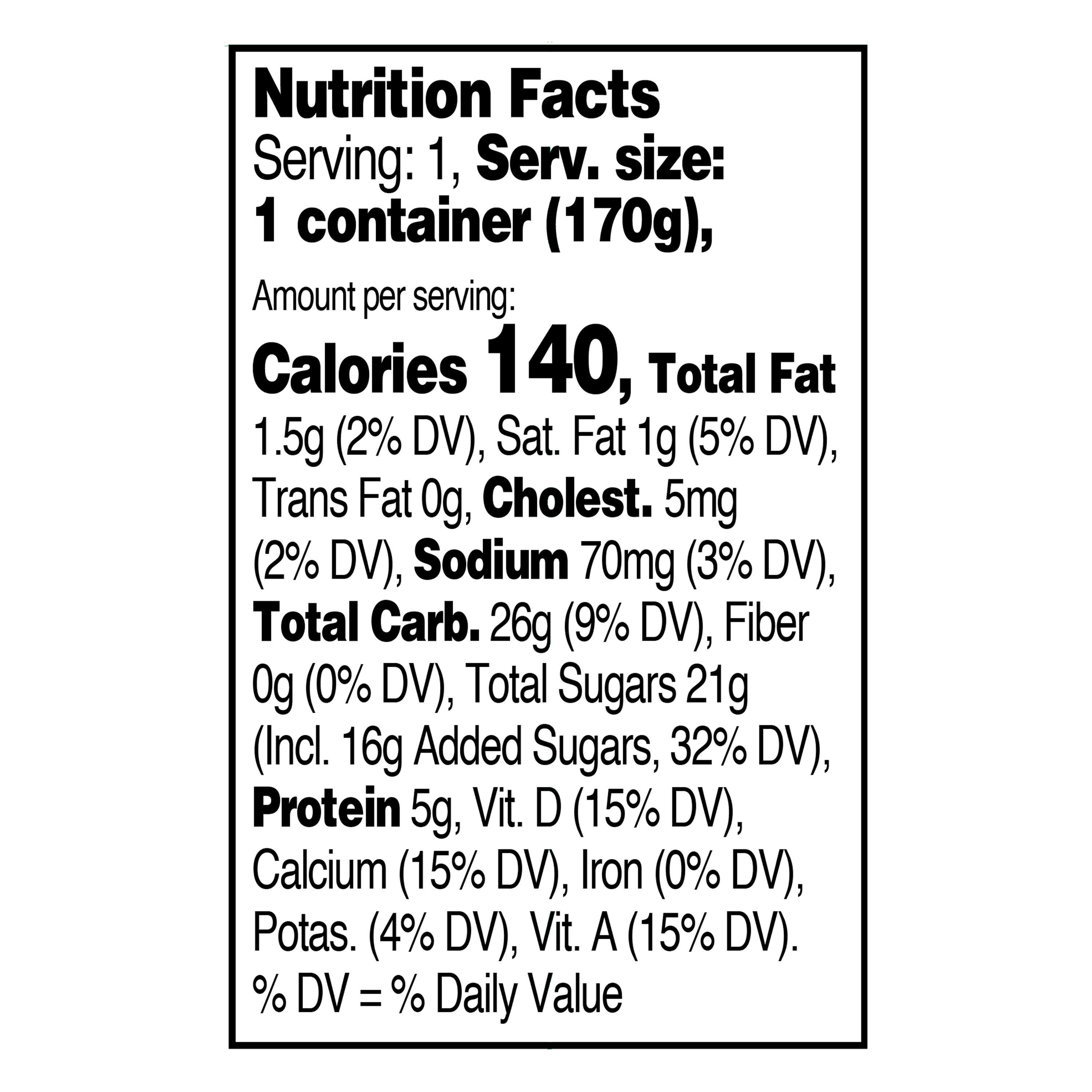 Great Value Original Blueberry Low-fat Yogurt, 6 oz