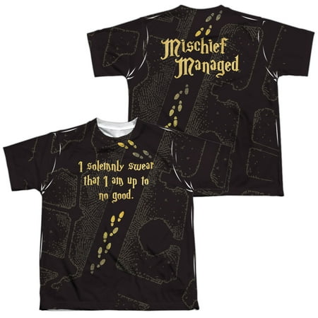 - Harry Potter Marauders Map Allover Print Officially Licensed Sublimation Youth T Shirt