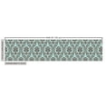 thumbnail image 2 of Ambesonne Floral Fabric by the Yard Upholstery, Damask Inspired Oriental Art, 3 Yards, Dark Rosewood Pale Teal, 2 of 4