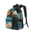 thumbnail image 2 of Rocae Blue Watercolor Duck for Lightweight Casual Backpack Travel Hiking Backpack Carry On Laptop Backpack, 2 of 6