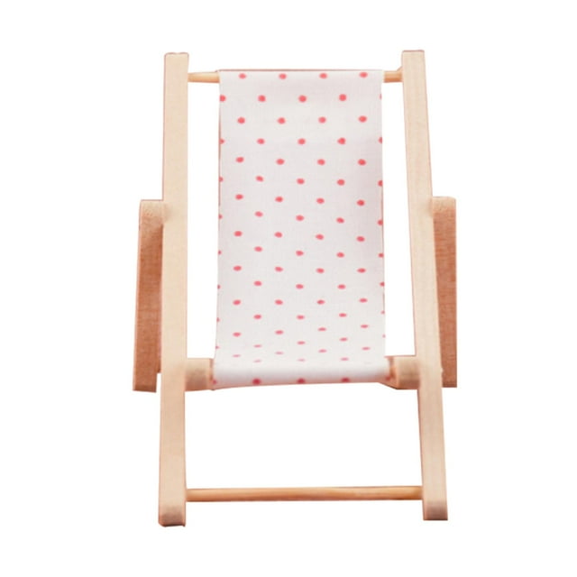 Silla de playa de Madera Zulema 1:12 accesorios de muebles miniatura plegable