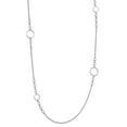 thumbnail image 2 of Finest Gold Leslies Sterling Silver Rhodium-Plated Polished 31.5 in. Necklace, 2 of 3