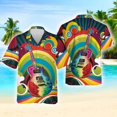 thumbnail image 4 of Camisa de hombre Harajuku con estampado de guitarra en 3D, ropa de calle de hip hop para hombre, camisa holgada de gran tamaño, blusas casuales de moda de manga corta, 4 of 5