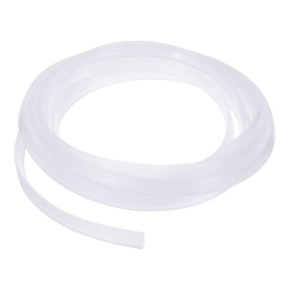 Clear Rubber U Channel Edge Trim, Silicone Door Seal Strip 1/8" Slot Fit for 3/32"-5/32" Edge