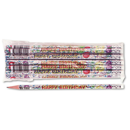 Decorated Pencil, Happy Birthday, #2, Holographic SR Brl, (Best Pencil For Tightlining)