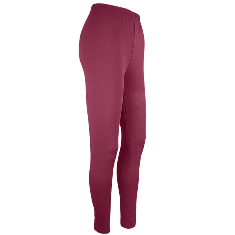 Clearance Stretchy Cropped Pants Fashion Casual Women Solid Span Ladies  High Waist Wide Leg Trousers Yoga Pants Capris Purple M