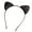Black, variant on Scrunchies,Cartoon Cat Ears Design Hair Accessories for Women,Sparkling Sequin Accents Silk Scrunchies,Black