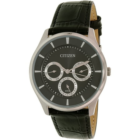 Citizen Men's AG8351-01E Silver Leather Quartz Watch