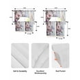 thumbnail image 6 of Spring Floral Kitchen Curtains Sets 24 Inch Length with Valance, Wildflower Pastoral Leaves Wooden Grain Swag Valances and Tiers Curtain Set Drapes Swag Curtains for Living Room, Bathroom, Bedroom, 6 of 6