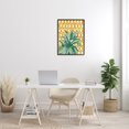 thumbnail image 2 of Stupell Industries Tropical Plant Fronds over Geometric Yellow Pattern Botanical & Floral Painting Black Framed Art Print Wall Art, 24 x 30, 2 of 7