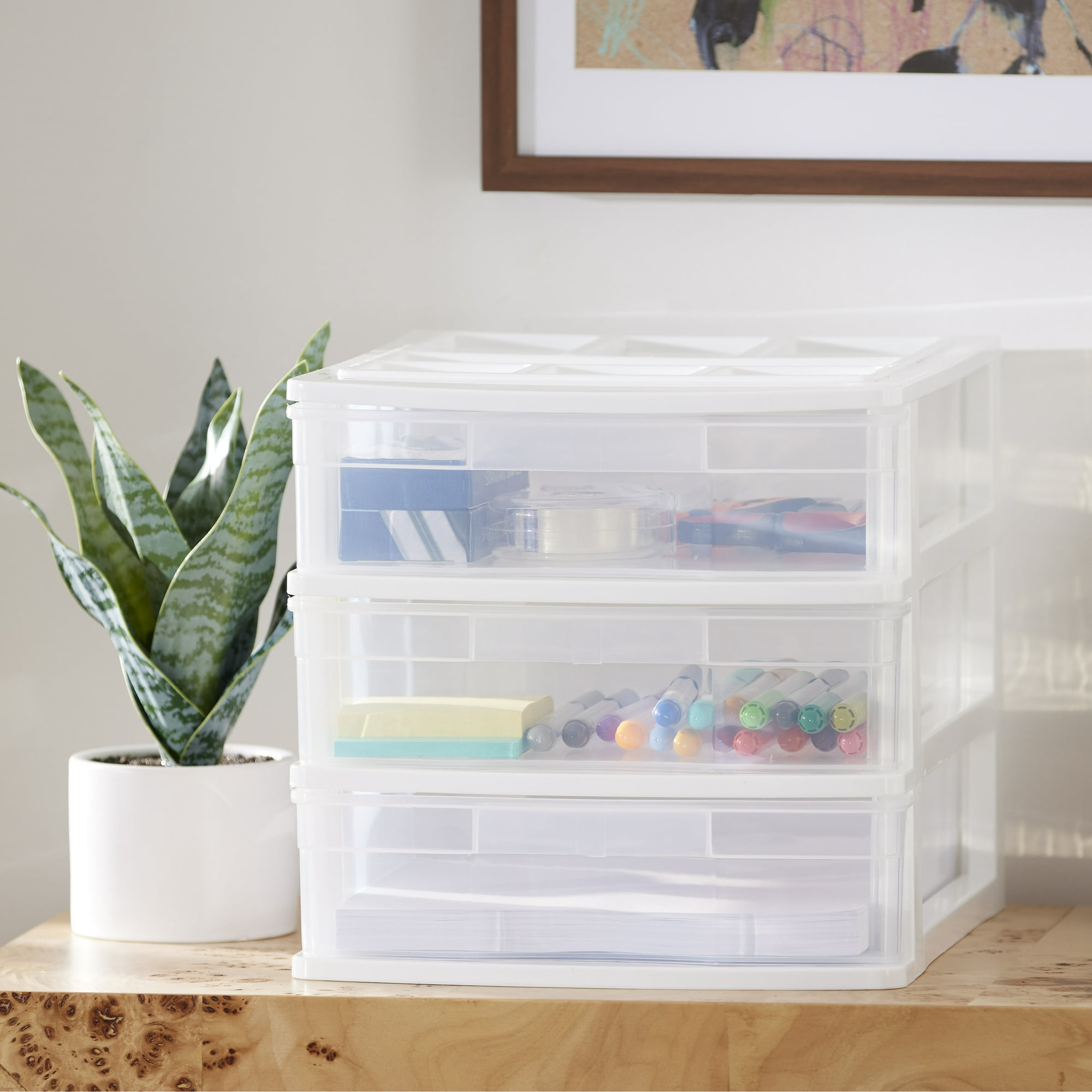  Ciieeo Small Desk Organizer with Drawers 3-Drawer