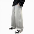 thumbnail image 6 of Boys Sweatpants Athletic Jogger Pants for Boys 5-16 Years Kids Youth Open Bottom Pants with Pockets Kids Grey Sweatpants Size 13-14 Years, 6 of 9