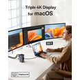 thumbnail image 2 of Estación de acoplamiento Baseus SpaceMate (MAC) USB C 3 para monitores 4K HDMI, 2 of 7