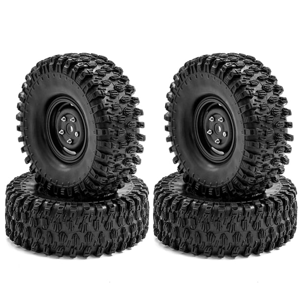Neumáticos de goma Remote Control Crawler, neumáticos de coche Remote Control con llantas de repuesto para 1/10 Axial SCX10 90046 90047 CC10 Remote Control Car Abanopi Neumático