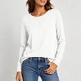 thumbnail image 6 of yillto Tshirts for Womens Long Sleeve Basic Shirts Sofy Stretchy Crew Neck Solid Color Loose Tees, 6 of 7