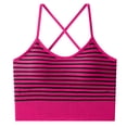thumbnail image 3 of Fancifize Women Yoga Sleeveless Tshirts Workout Scoop Neck Striped Racerback Cropped Tank Tops Casual Slim Camisole, 3 of 6