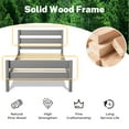 thumbnail image 4 of PAPROOS Twin Bed Frame, Solid Wood Platform Bed with Headboard and Footboard, Modern Twin Bed Frame with Wooden Slats Support, No Box Spring Needed, Gray, 4 of 12