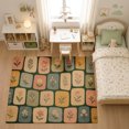 thumbnail image 3 of Rdsfhsp Botanical Floral Velvet Area Rug, Colorful Garden Flower Pattern Soft Carpet for Bedroom Living Room Dining Room Home Decor, 3 of 5