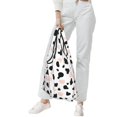 thumbnail image 4 of Shopping Bag 17.5×4.5×15in Crack Resistant Waterproof Super Large Capacity Reusable Extended Handle Can Be Carried Or One Shoulder Simple Cow-Print Pattern1_2, 4 of 8