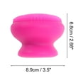 thumbnail image 4 of Unique Bargains 1 Pc Silicone Facial Cleansing Brush Octopus Shape 2.68"x3.5" Rose Red, 4 of 6