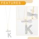 thumbnail image 4 of Accesorios de colgante para espejo retrovisor del coche con diamante de metal y rhinestone en forma de la letra K, 1 Pcs, color AB, 4 of 6