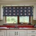 thumbnail image 3 of Yayeee Kitchen Curtains Tier Set of 2 Light Filtering 57"x36" Over Sink Window Panels, Red Fireworks Pattern, 3 of 7