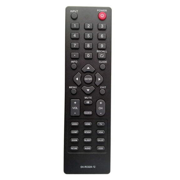 New DX-RC02A-12 Remote for Dynex LCD TV DX-32L100A13 DX-55L150A1Z DX-26L150A11