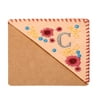 Uxcell Embroidered Corner Bookmark Cute Flower Stitched Handmade Book Page Mark for Book Lover Teacher Pink Letter C