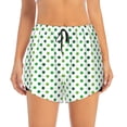 thumbnail image 2 of Fotbe Green polka dots Pattern Womens High Waist Running Shorts Athletic Workout Quick Dry Shorts for Women with Pockets Gym Yoga Summer Shorts-Medium, 2 of 7