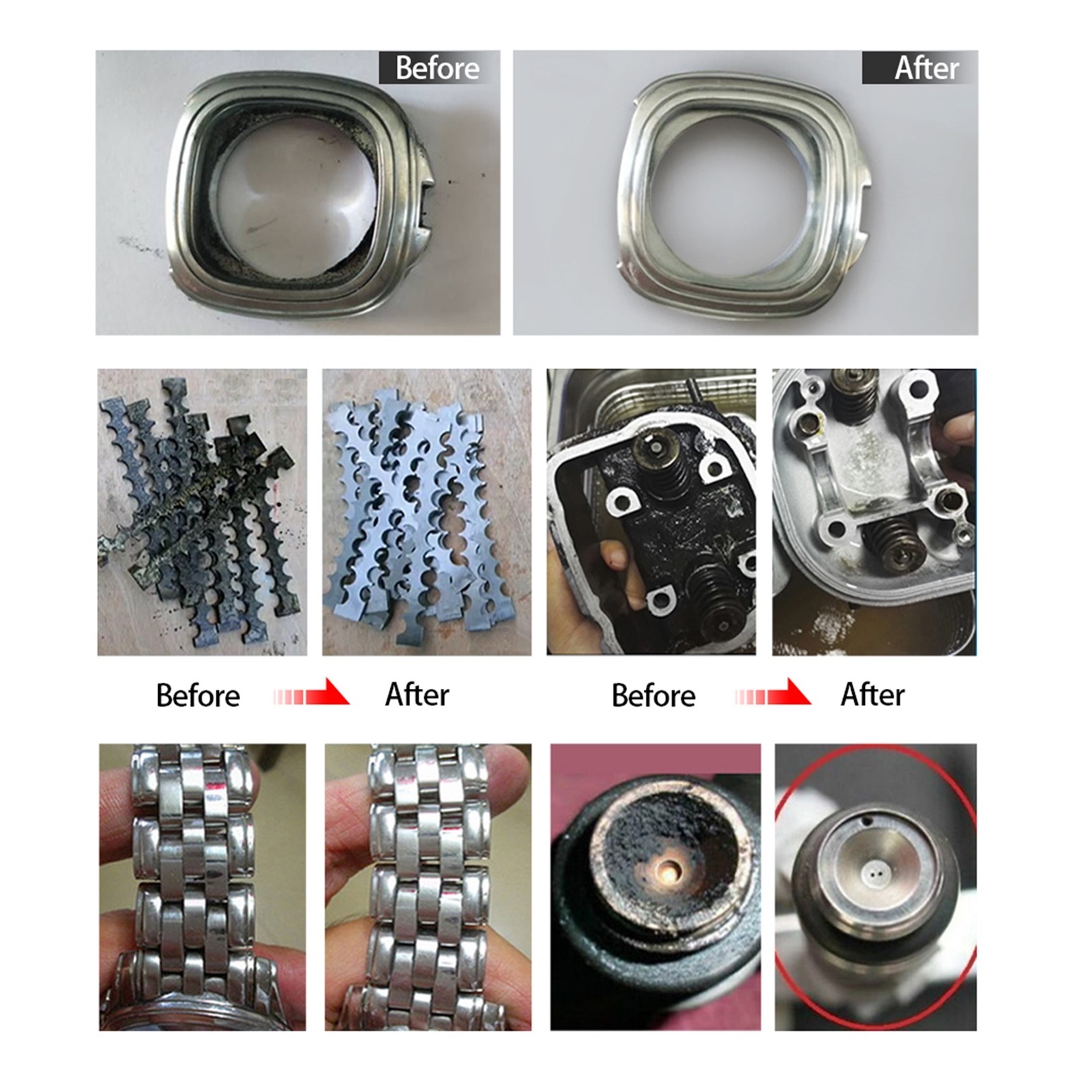 Digital Ultrasonic Cleaner Bath 0.8L 35W Stainless Tank Rust Oil Degreaser Fuel Nozzle Jewelry Ring Necklace Ultrasound Cleaning ,Strong Cleaning