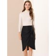thumbnail image 4 of Unique Bargains Jupes d'Été pour Femmes Faux Nœud devant Jupe Longueur Genou, 4 of 6