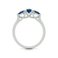 thumbnail image 5 of Oval and Pear Cut Natural Sapphire Gemstone Ring in 14K White Gold (Size: 5.5), 5 of 6