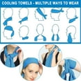 thumbnail image 6 of 4 Pack Cooling Towels, 40”x 12” Microfiber Snap Cooling Towel Soft Breathable Chilly Towel, 6 of 7