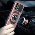 thumbnail image 2 of TJS for Samsung Galaxy S24 FE Phone Case, [Military Grade] Robotic Magnetic Support Car Mount Metal Ring Holder Kickstand Cover for Galaxy S24FE (Rose Gold), 2 of 3