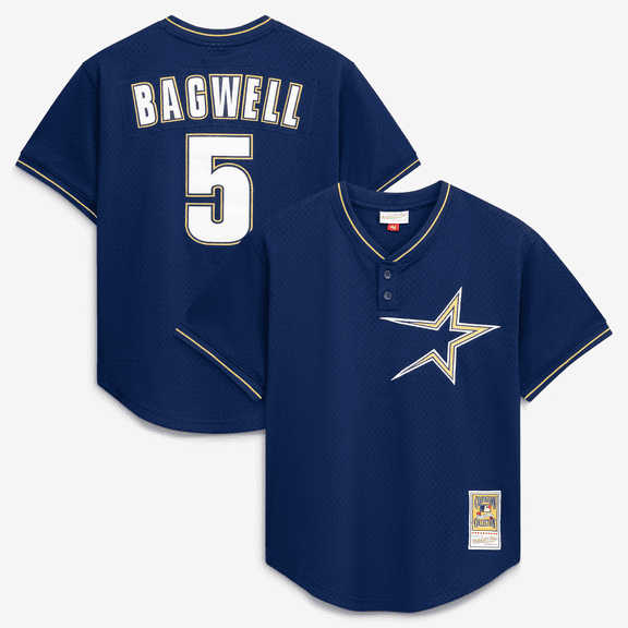 Men's Mitchell & Ness Jeff Bagwell Navy Houston Astros Authentic Batting Practice Jersey