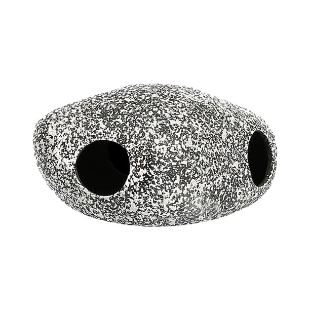 Methold Accesorios para cuevas de acuario, adornos subacuáticos para mascotas, suministros para mascotas, piedra de cerámica, refugio para cría de Alimentadores automáticos de peces METRO Methold PT003941-01